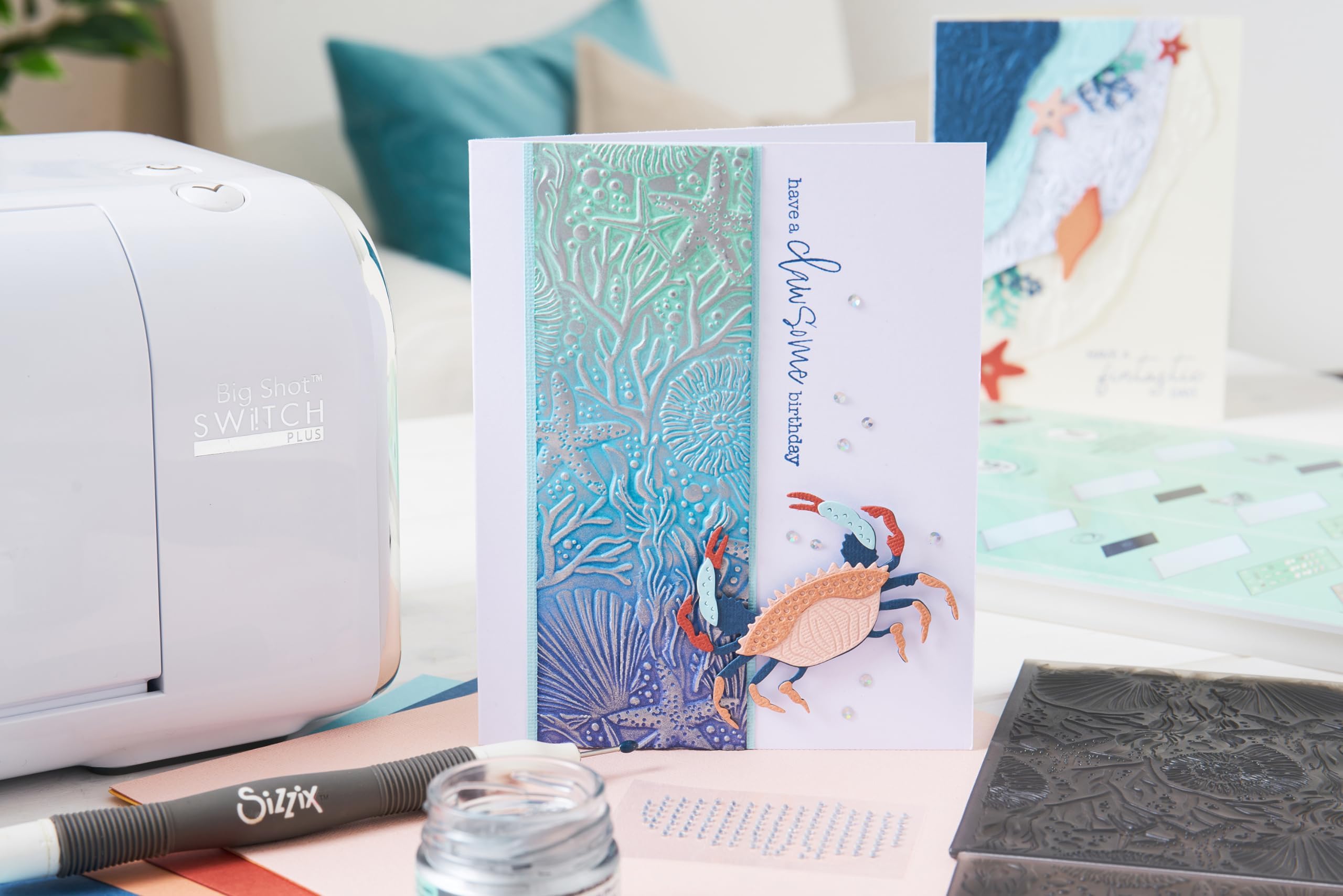 Sizzix 3-D Textured Impressions Embossing Folder Under The Sea by Kath Breen, One Size, Multicolor - Image 4