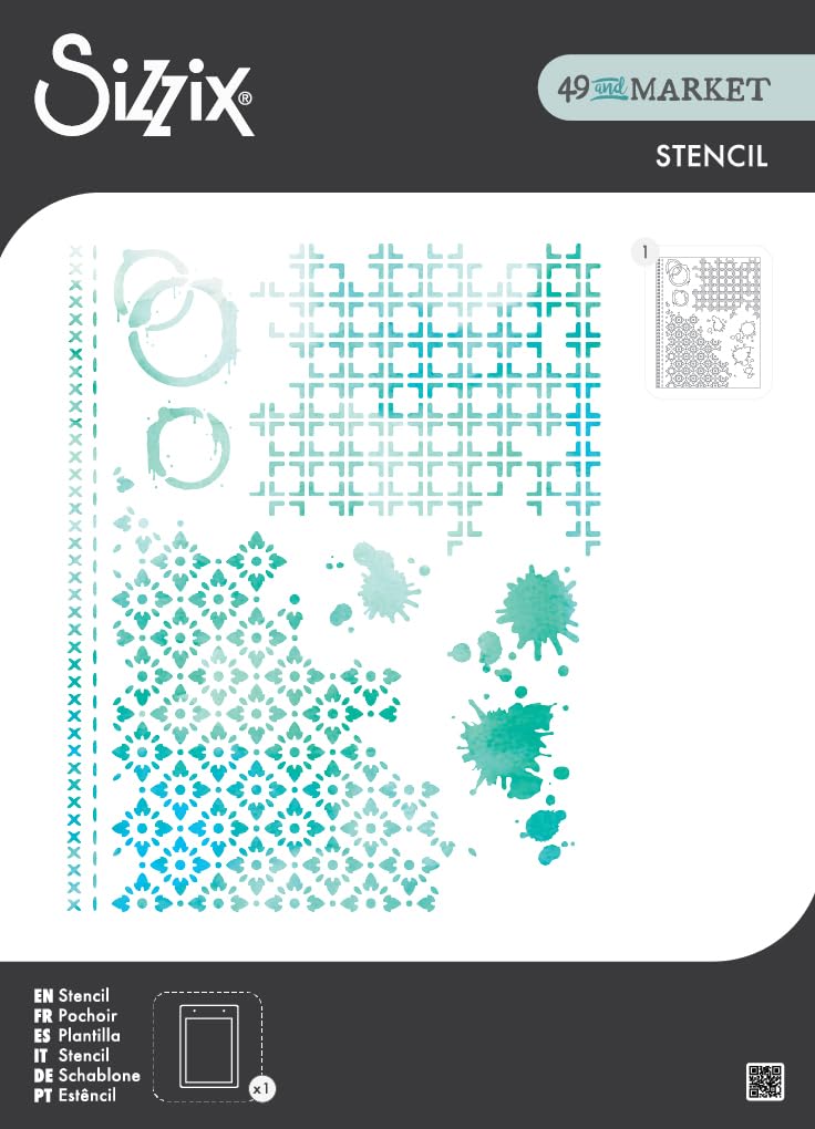 Sizzix A4 Stencil, Artful Layers by 49 & Market, 1 Stencil - Image 3