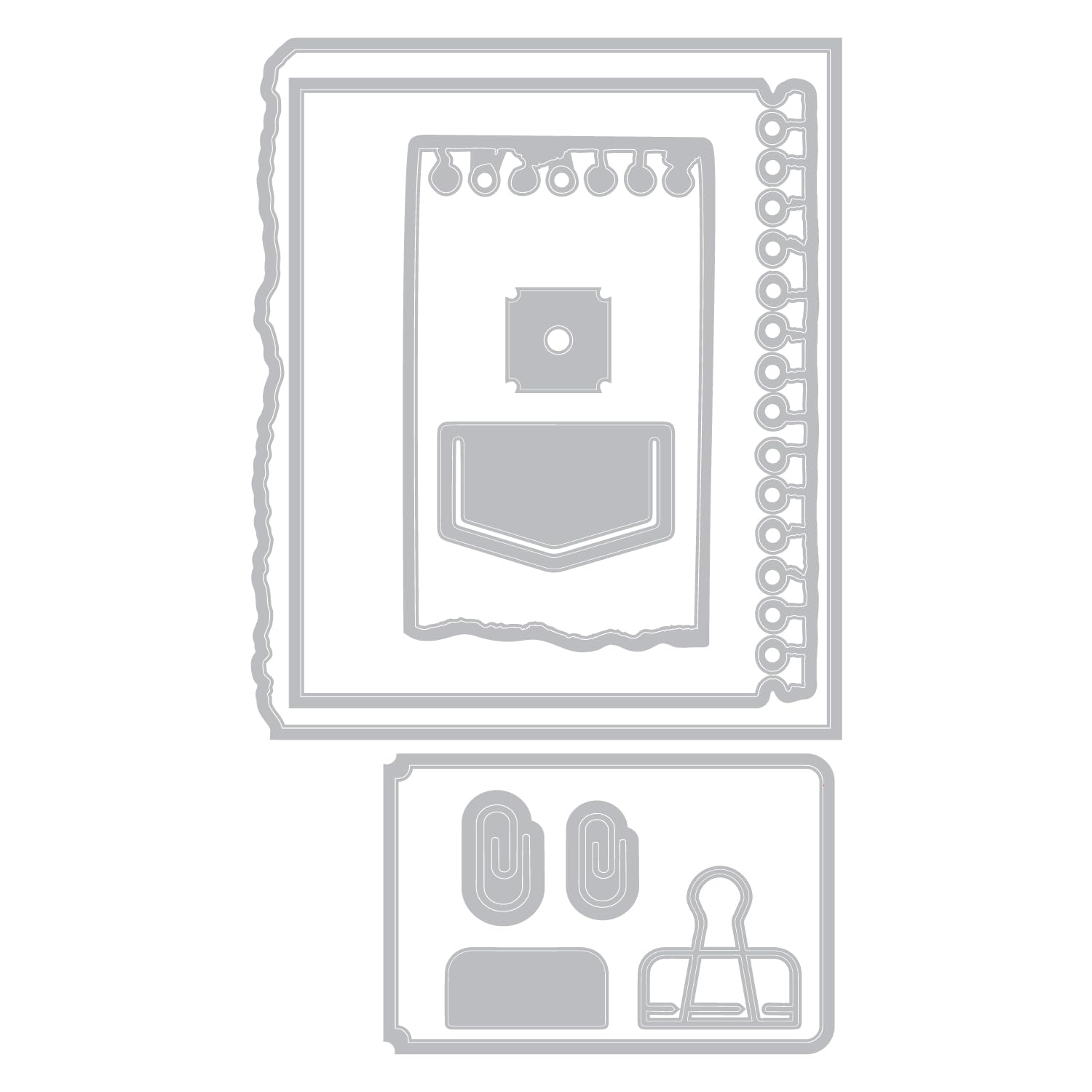 Sizzix Clear Stamps Set with Framelits Dies, Creative Combos by 49 & Market, 10 Rubber Stamps & 10 Cutting Dies - Image 3