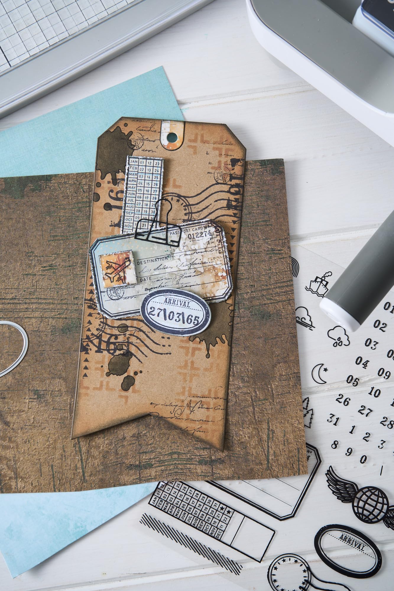 Sizzix Clear Stamps Set with Framelits Dies, Creative Combos by 49 & Market, 10 Rubber Stamps & 10 Cutting Dies - Image 5