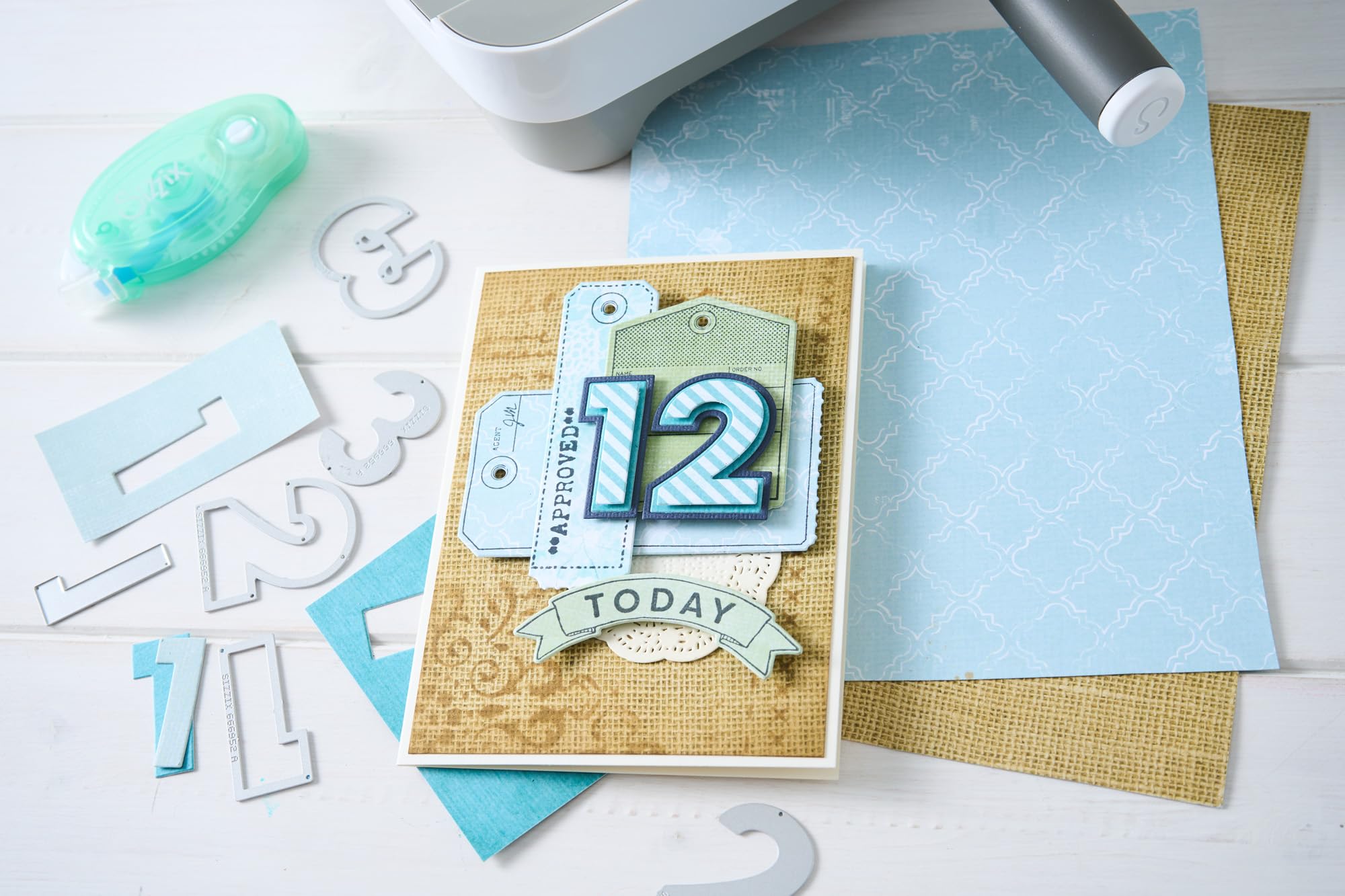 Sizzix Thinlits Die Set, This or that 2 inch Numbers by 49 and Market, 20 Cutting Dies - Image 3